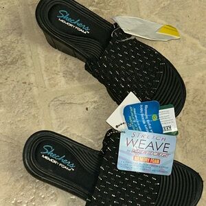 Skechers Black Comfort Sandals